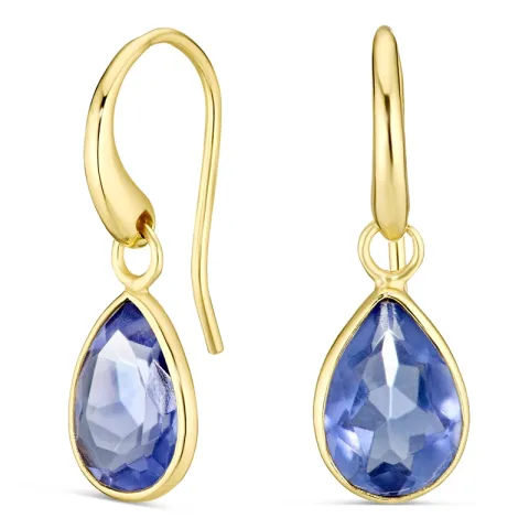 violettem Bergkristall Ohrringe in vergoldetem Silber - Loom Stones