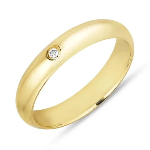 Trauring aus 14 Karat Gold 0,025 ct