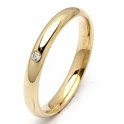 Trauring in 9 Karat Gold 0,02 ct