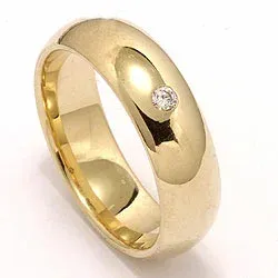 Trauring in 9 Karat Gold 0,05 ct