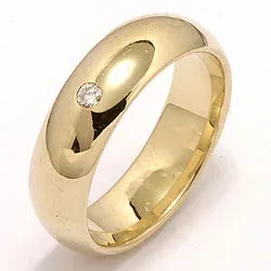 Trauring in 9 Karat Gold 0,05 ct