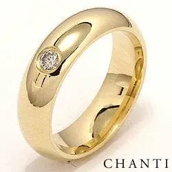 Brillant Trauring aus 14 Karat Gold 0,10 ct
