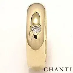 Brillant Trauring aus 14 Karat Gold 0,10 ct