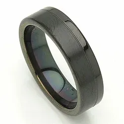 Trauring in Schwarzer Stahl