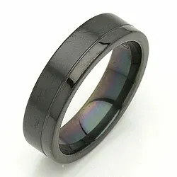 Trauring in Schwarzer Stahl