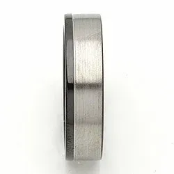 Trauring in schwarz Stahl und Stahl