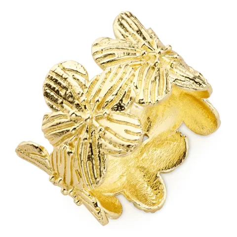 Blumen Ring aus vergoldetes Messing