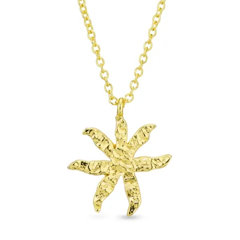 Blumen Halskette aus vergoldetes Messing - Eliné