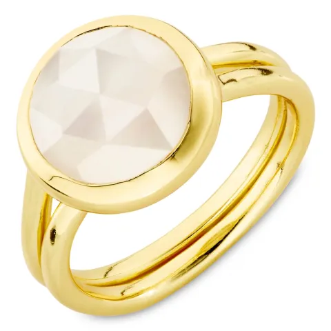 Mondstein Ring aus vergoldetes Messing - Loom Stones
