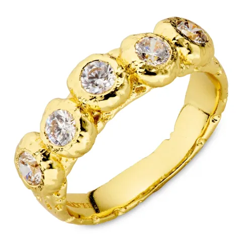 Zirkon Ring aus vergoldetes Messing - Eliné