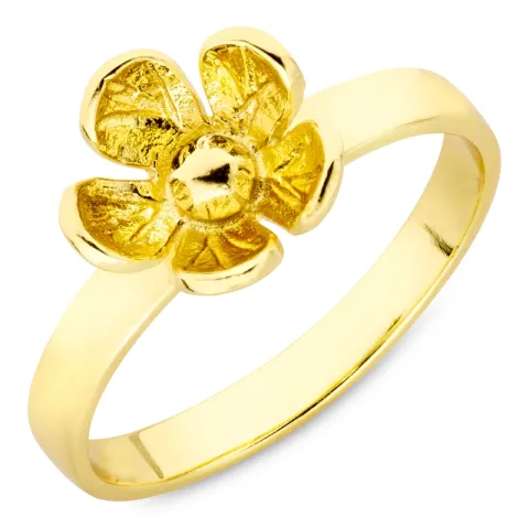 Blumen Ring aus vergoldetes Messing - Eliné