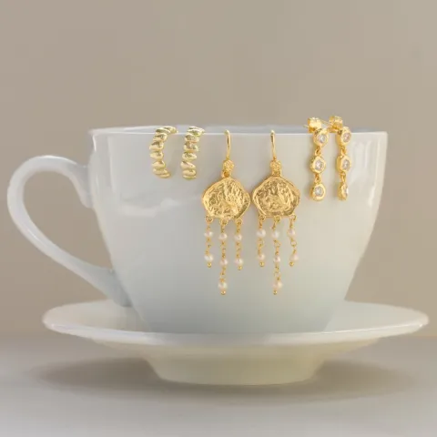 Halbkreolen in vergoldetes Messing - Eliné