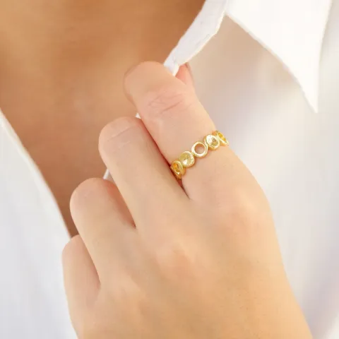 runder Ring aus vergoldetes Messing - Eliné