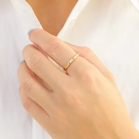 Zirkon Ring aus vergoldetes Messing - Eliné