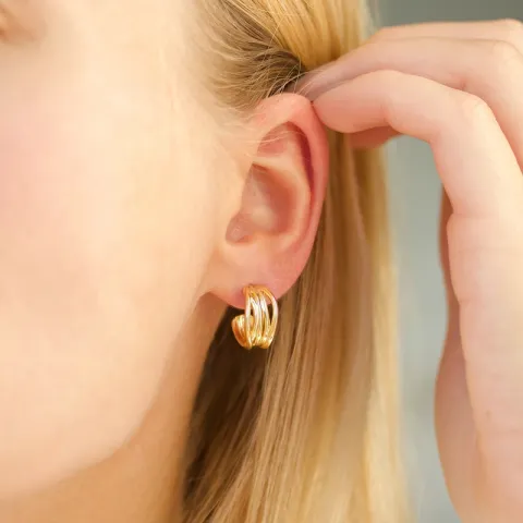 Halbkreolen in vergoldetes Messing - Eliné