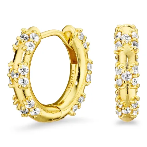 Zirkon Kreole in vergoldetes Messing - Eliné