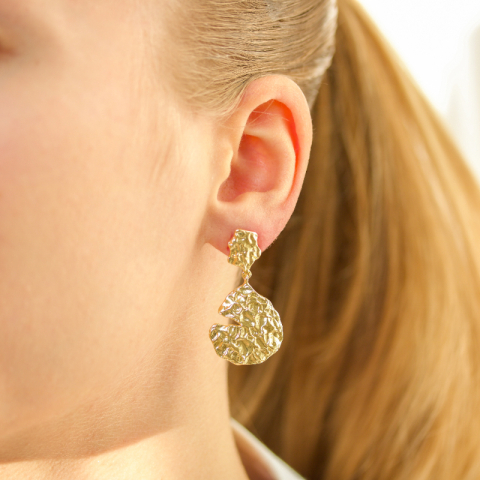 Ohrringe in vergoldetes Messing - Eliné