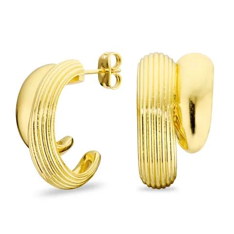 Halbkreolen in vergoldetes Messing - Eliné