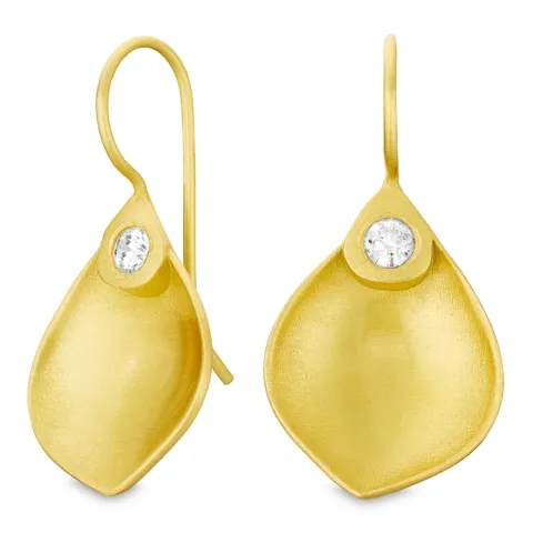 Zirkon Ohrringe in vergoldetes Messing - Eliné