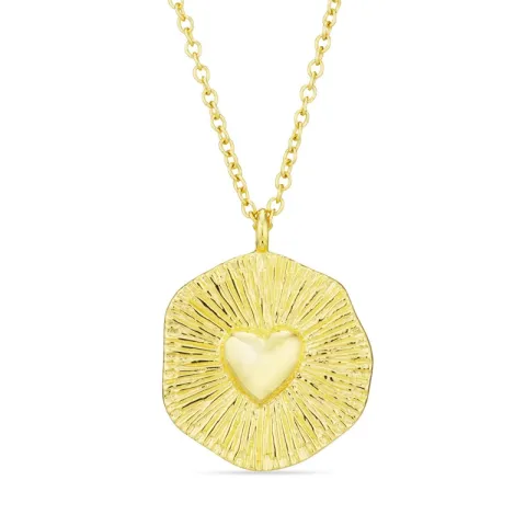 Herz Halskette aus vergoldetes Messing - Eliné