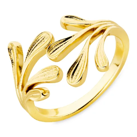 Blatt Ring aus vergoldetes Messing - Eliné