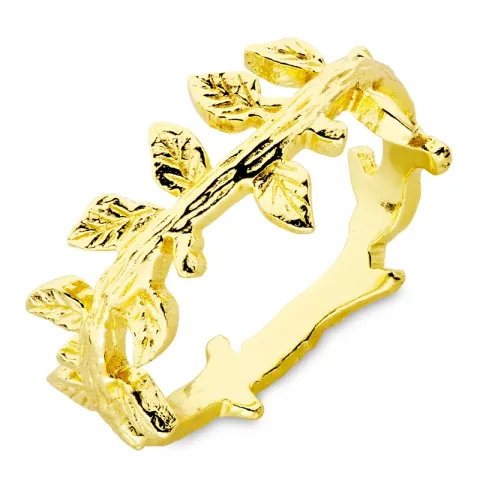 Blatt Ring aus vergoldetes Messing - Eliné