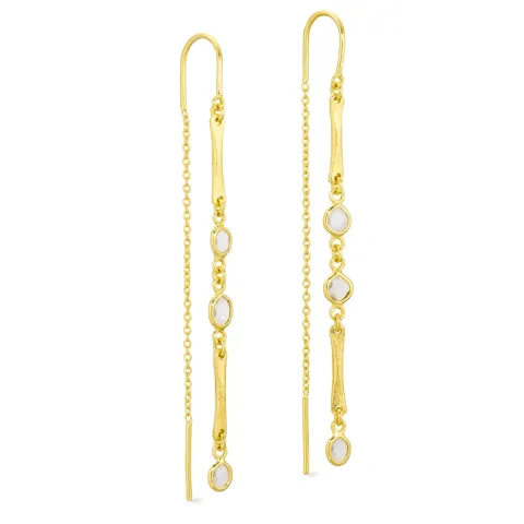 lange ketten ohrringe in vergoldetes Messing - Eliné