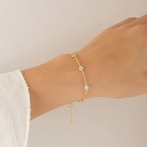 Zirkon Armband aus vergoldetes Messing - Eliné