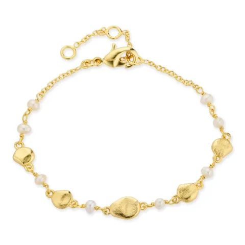 Perle Armband aus vergoldetes Messing - Eliné