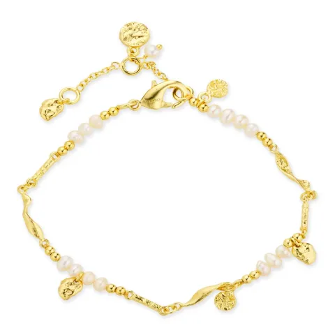 Perle Armband aus vergoldetes Messing - Eliné