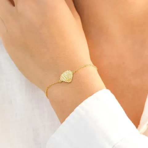 Muschel Armband aus vergoldetes Messing - Eliné