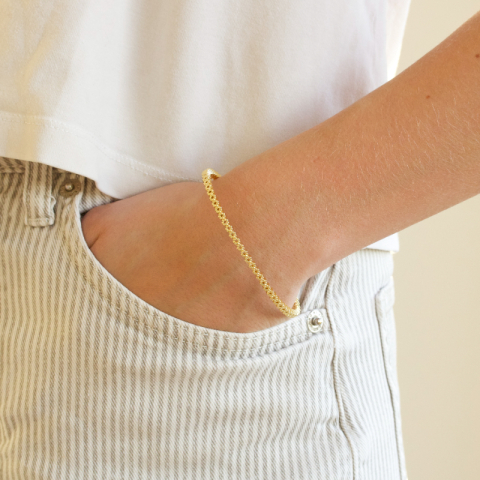 Blumen Armband aus vergoldetes Messing - Eliné