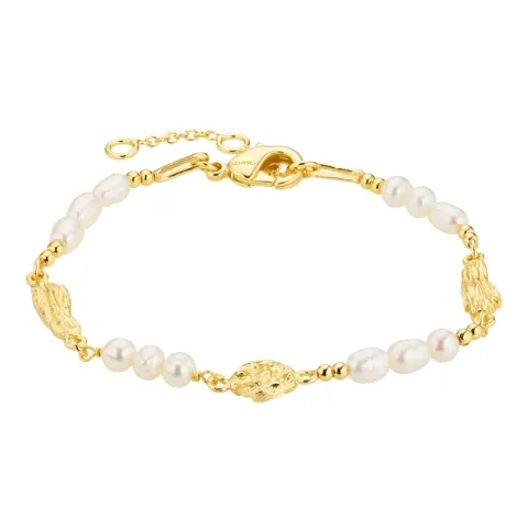 Perle Armband aus vergoldetes Messing - Eliné