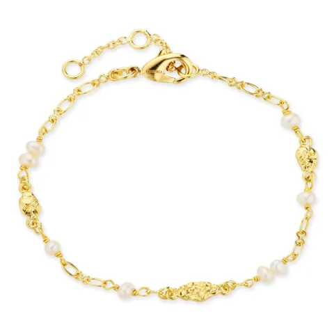 Perle Armband aus vergoldetes Messing - Eliné