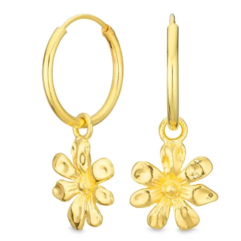 Blumen Kreole in vergoldetes Messing - Eliné