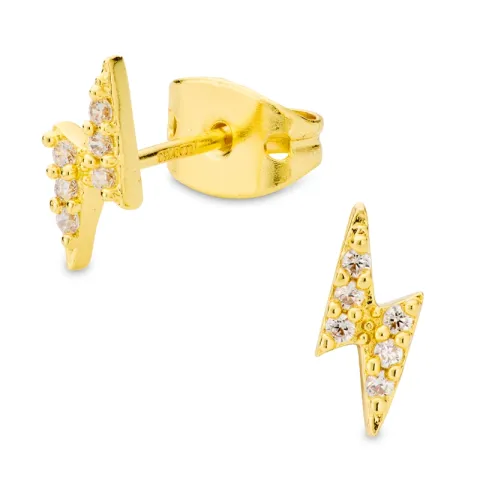 Blitz Ohrringe in vergoldetes Messing - Eliné