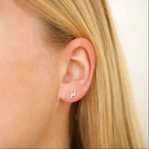 Blitz Ohrringe in vergoldetes Messing - Eliné