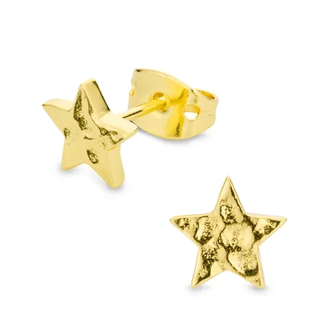 Stern Ohrringe in vergoldetes Messing - Eliné