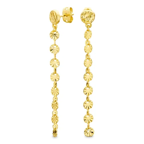 lange Ohrringe in vergoldetes Messing - Eliné