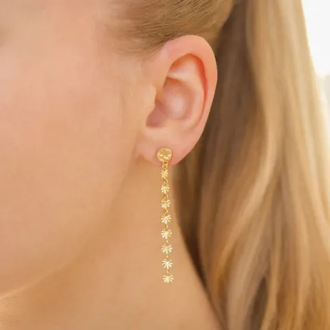 lange Ohrringe in vergoldetes Messing - Eliné