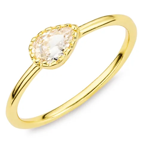 Zirkon Ring aus vergoldetes Messing - Eliné