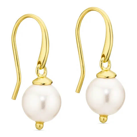 Perle Ohrringe in vergoldetes Messing - Eliné