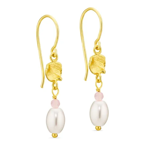 Perle Ohrringe in vergoldetes Messing - Eliné