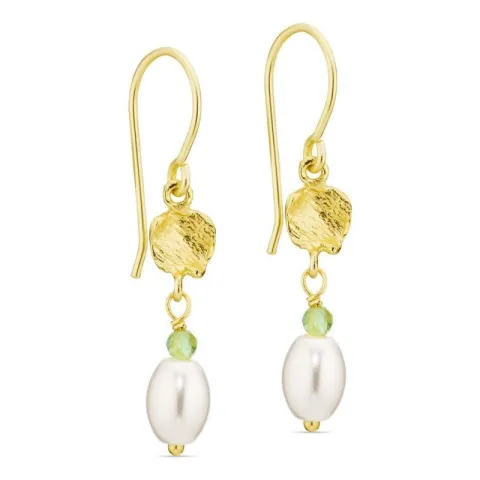 Perle Ohrringe in vergoldetes Messing - Eliné