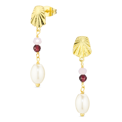 Ohrringe in vergoldetes Messing - Eliné