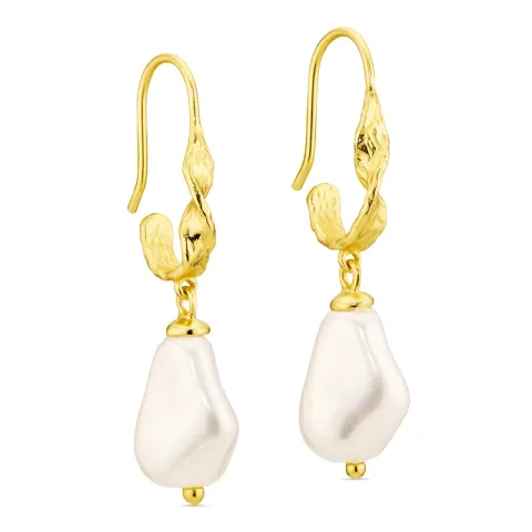 Perle Ohrringe in vergoldetes Messing - Eliné