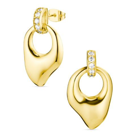 Zirkon Ohrringe in vergoldetes Messing - Eliné