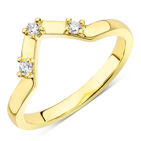 Zirkon Ring aus vergoldetes Messing - Eliné
