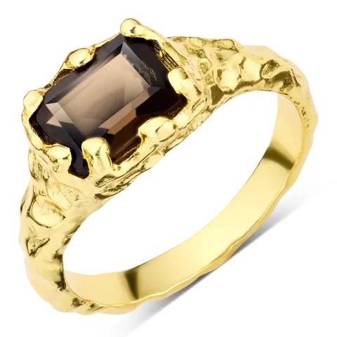 Quarz Ring aus vergoldetes Messing - Eliné