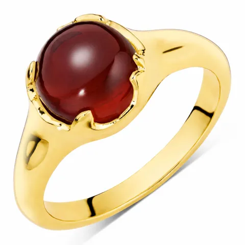 Granat Ring aus vergoldetes Messing - Eliné